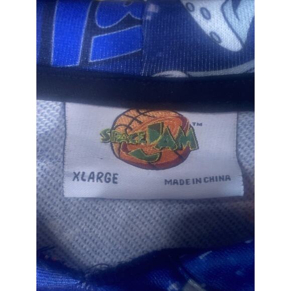 Space Jam Tune Squad Crop Top Hoodie Rare Size Juniors XL 44" Chest 18" Length - Picture 10 of 16